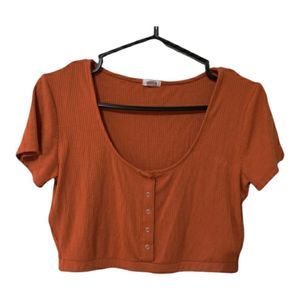Garage Orange Short Sleeve Cropped T-shirt size large